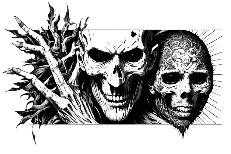 God Of Death Grips aesthetic tattoo tattoo design idea