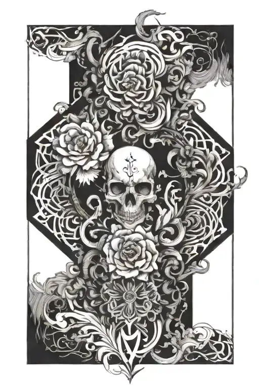 The design should evoke a sense of introspection and duality, capturing the essence of being a “conflicted contradiction tattoo design idea