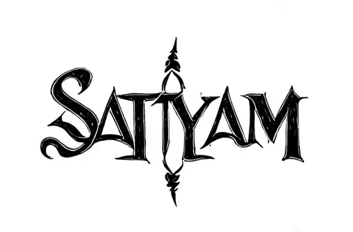 "Satyam" tattoo design idea