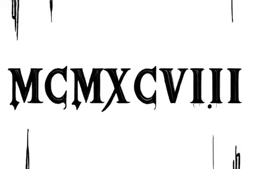 "MCMXCVIII" tattoo design idea