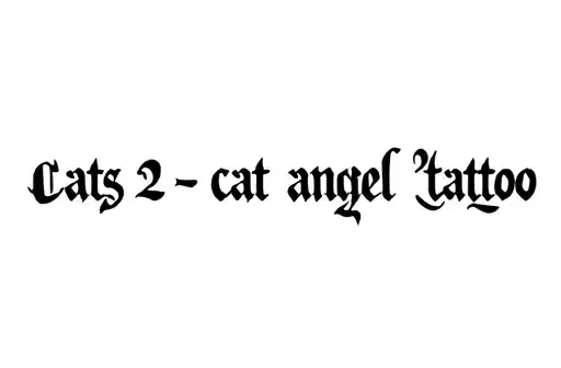"2 cats 1 angel cat tattoo" tattoo design idea