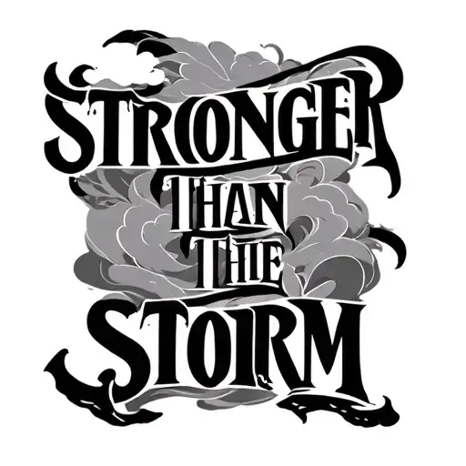 Stronger Than The Storm tattoo design idea