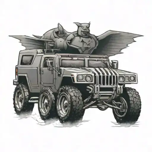harley hummer superman logos incorporated tattoo design idea