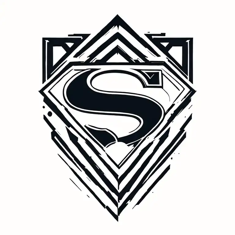 Superman Logo tattoo design idea