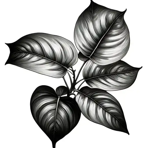 Philodendron tattoo design idea
