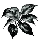 Philodendron tattoo design idea