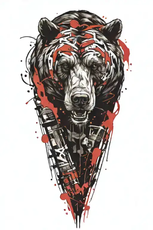 Bear Warrior tattoo design idea