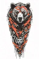 Bear Warrior tattoo design idea