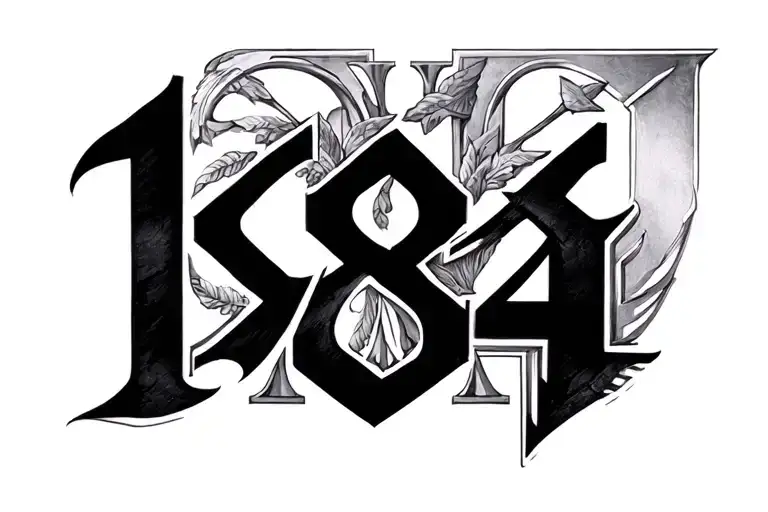 1984 Roman Numerals tattoo design idea