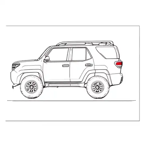 2 door Toyota 4runner tattoo design idea