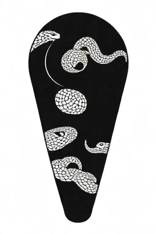 mandala and snake wrapped tattoo design idea