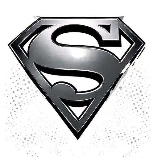 Superman Logo OF letter tattoo design idea