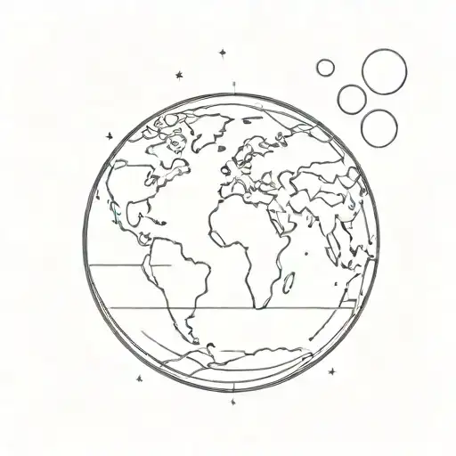 Space tattoo design inspired by the words of carl segan about voyager 1's image of earth - 'The pale blue dot' tattoo design idea