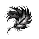 Rainbow Feather tattoo design idea