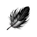 Rainbow Feather tattoo design idea