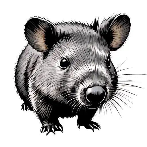 wombat tattoo design idea