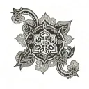 Ukrainian tryzub tattoo design idea