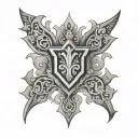 Ukrainian tryzub tattoo design idea