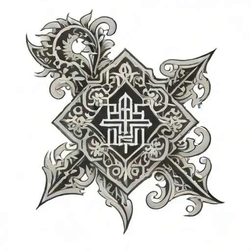Ukrainian tryzub tattoo design idea