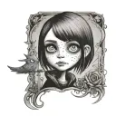coraline tattoo design idea