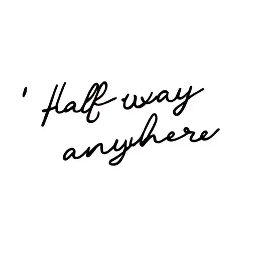 "Half way anywhere" boomerang tattoo design idea