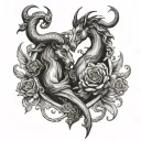 Capricorn And Geminis  love tattoo design idea