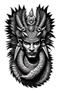 aztec god quetzalcoatl tattoo design idea