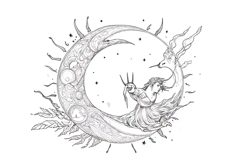 Virgo sun Gemini moon Sagittarius rising tattoo design idea