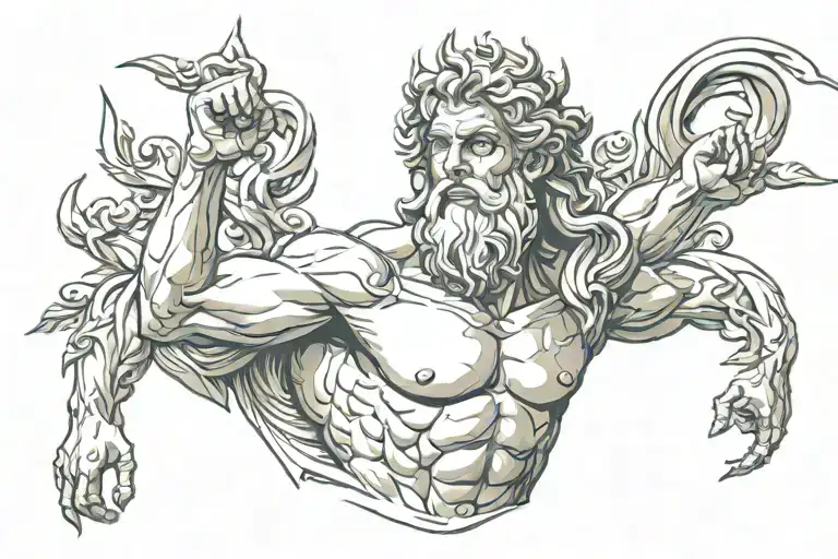 Greek god Zeus tattoo design idea
