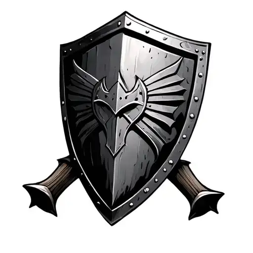 Gladiator Shield tattoo design idea