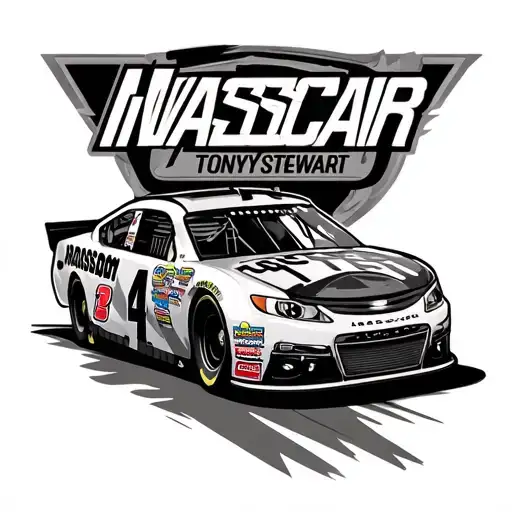 Nascar with tony stewart and jeff gordon tattoo design idea