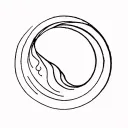 Enso wave forming the shape tattoo design idea