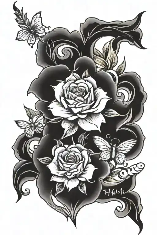 memorial tattoo for mom written tattoo design idea