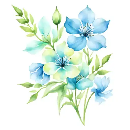 birth month flowers tattoo design idea