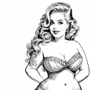 chubby pin up girl tattoo design idea