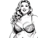 chubby pin up girl tattoo design idea