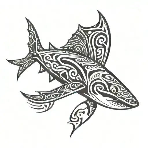 hammer head shark tattoo design idea