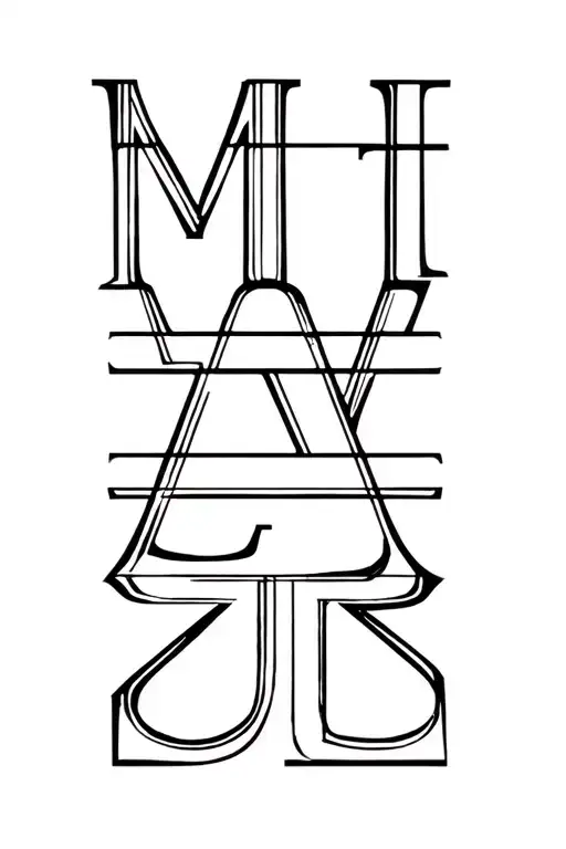 Memphis and Lyric simple  word designs  tattoo design idea