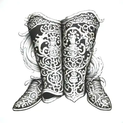 crusade leg sleeve tattoo design idea