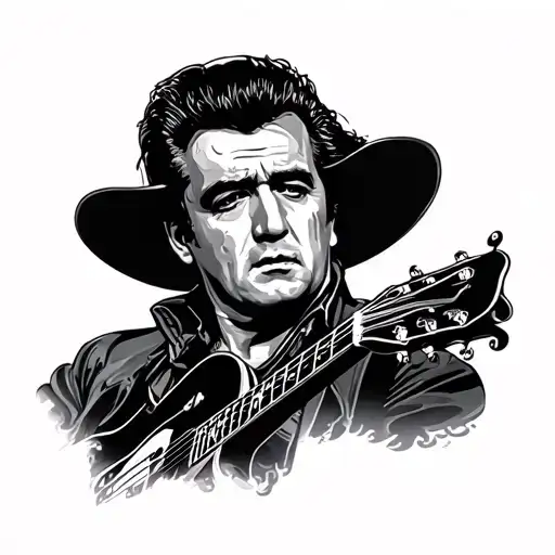Johnny Cash tattoo design idea