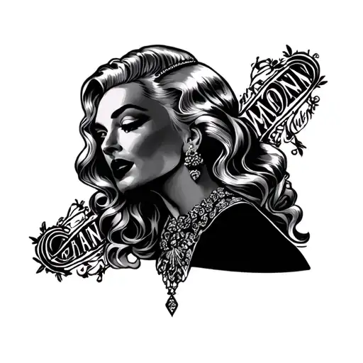 madonna singer logo tattoo design idea