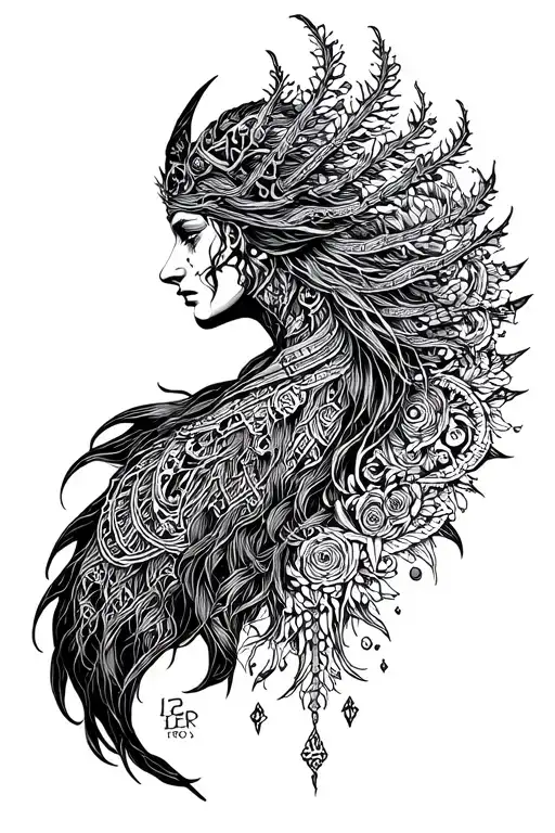 Nordic mythology tattoo design idea