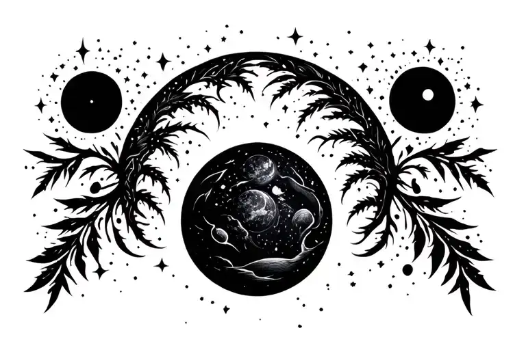 Meaningful universe tattoo design idea