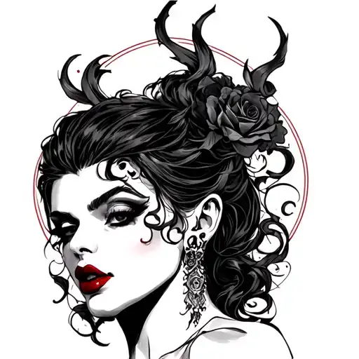 Sexy Vampire tattoo design idea