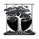 Baobab tattoo design idea