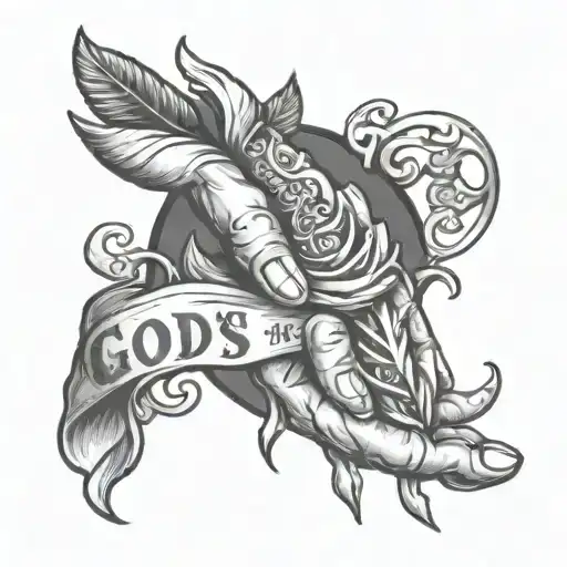 God's got me writing for hand tattoo design tattoo design idea