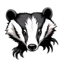 badger sleeve tattoo design idea