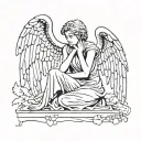 weeping Angel tattoo design idea
