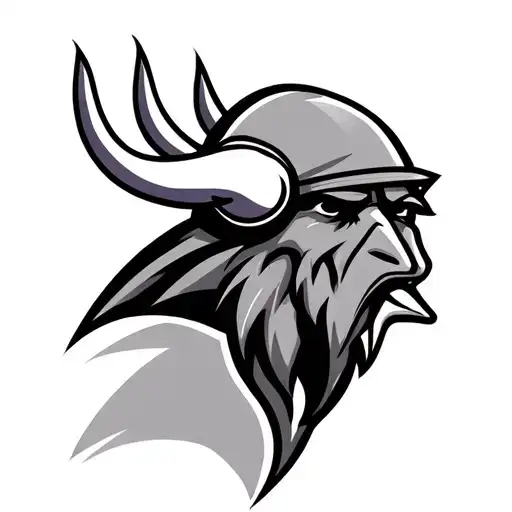 minnesota vikings head tattoo design idea