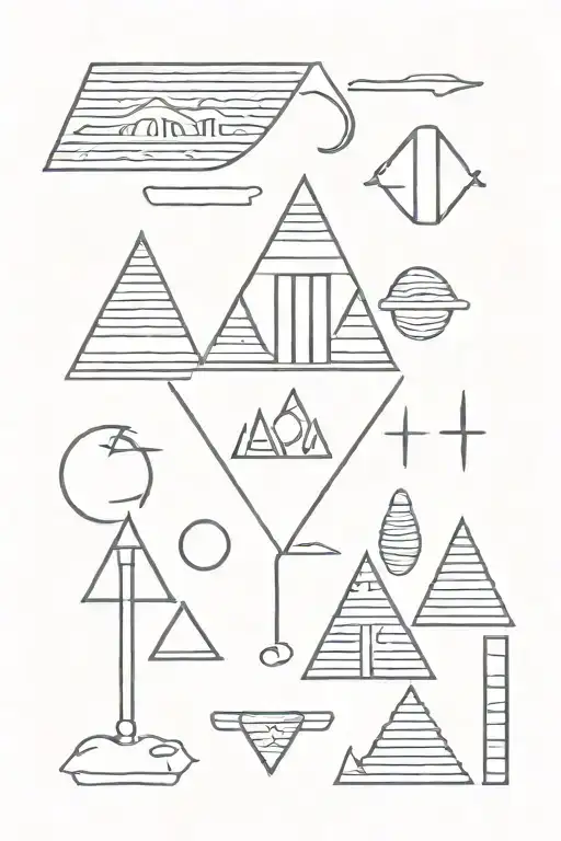 Egyptian symbols tattoo design idea